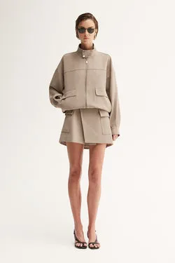 Noah Mini Skirt Taupe