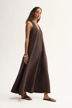 Mallory Maxi Dress Chocolate