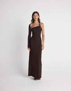 Nelson Maxi Dress (Chocolate)
