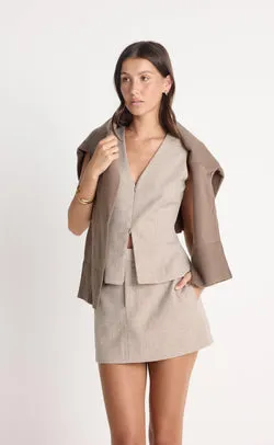 Andie Mini Skirt (Stone)