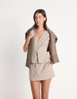 Andie Mini Skirt (Stone)