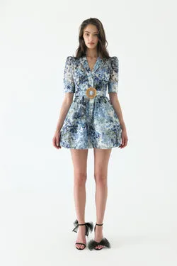 Cyrus Silk Belt Mini Dress
