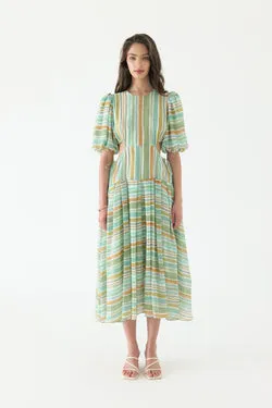Kamil Puff Sleeve Midi Dress