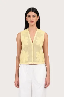 Kaia Knit Top - Lemon