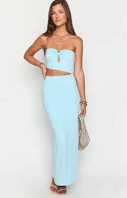 Kain Blue Strapless Maxi Dress