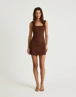 Emmie Mini Skirt (Chocolate)