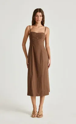 Duran Midi Dress (Chocolate)