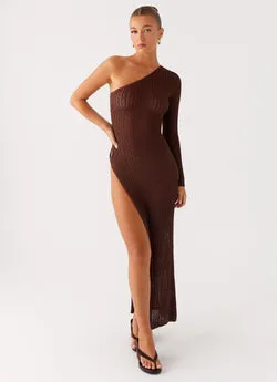 Kerri Knit Maxi Dress - Dark Chocolate
