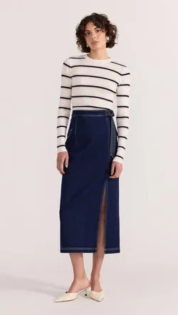 Lennox Denim Midi Skirt