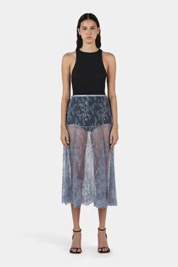 Emanuel Lace Skirt Steel