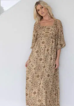 Liberte Paisley Sleeve Maxi Dress