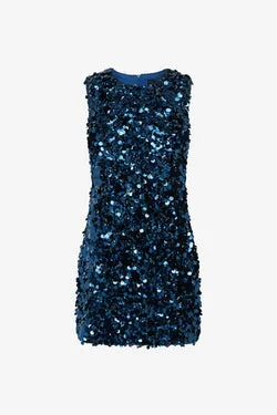 Talia Sequin Mini Dress - Midnight Blue