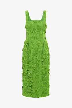 Larissa Lace Midi Dress - Fern