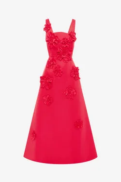 Rianne Floral Appliqué Maxi Dress - Rosa