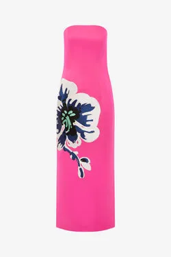 Rayna Bustier Maxi Dress - Orchid Print