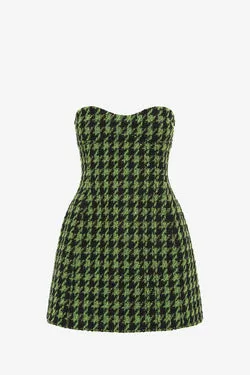 Rosario Tweed Mini Dress - Houndstooth