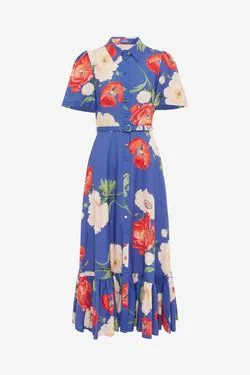 Becca Short Sleeve Midi Dress - Poppy Print