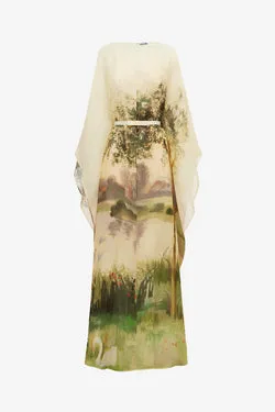 Willow Kaftan Maxi Dress - Serene Print