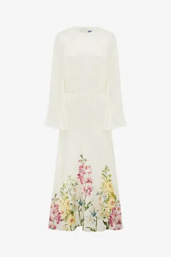 Kinsley Maxi Dress - Snapdragon Print in Snow