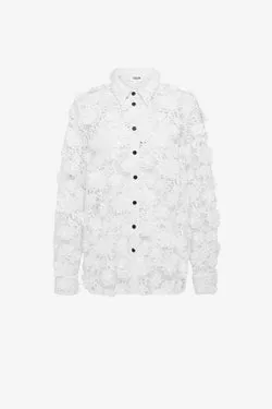 Sabrina Lace Shirt - Snow