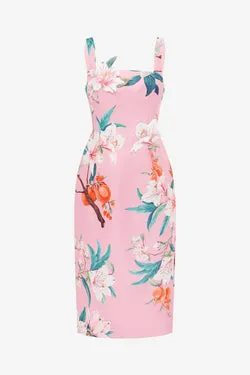 Larissa Midi Dress - Lavish Print in Pink