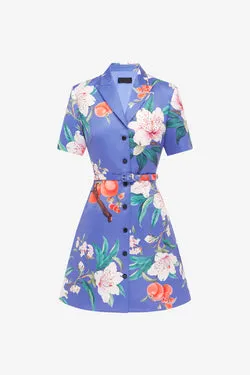 Brigitte Mini Dress - Lavish Print in Moonlight