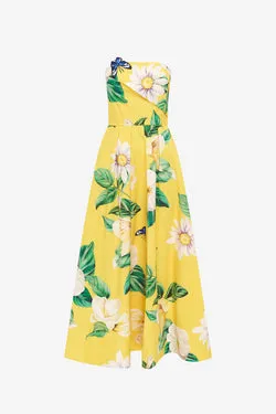 Lynn Bustier Midi Dress - Joie Print in Sunshine