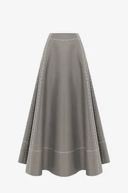 Elina Maxi Skirt - Steel