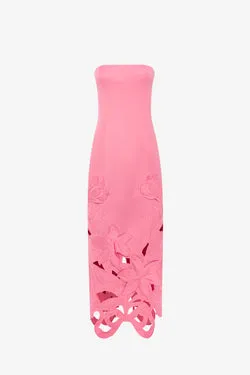 Rayna Appliqué Bustier Maxi Dress - Lily in Fuchsia