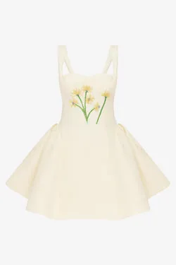 Ariel Embellished Wool Mini Dress - Wildflower