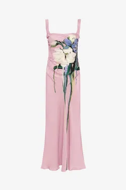 Valentina Maxi Dress - Bouquet Print in Pastel Pink