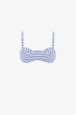 Julia Striped Bralette - Navy