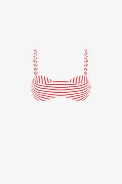 Julia Striped Bralette - Scarlet