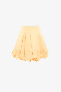 Kaity Appliqué Skirt - Butter