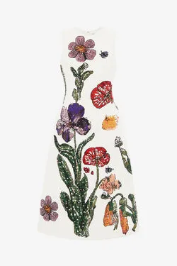 Cleo Beaded Midi Dress - Wildflowers