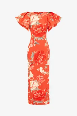 Lucinda Printed Maxi Dress - Saffron Peony