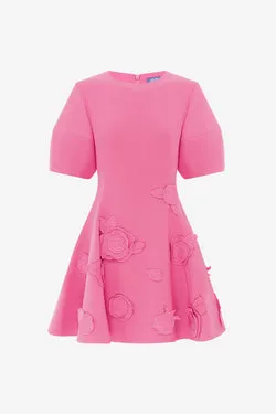 Simona Appliqué Mini Dress - Pink
