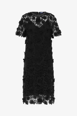 Sheridan Lace Midi Dress - Ebony