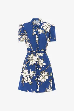 Bronte Mini Dress - Midnight Magnolia Print