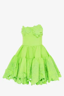 Skye Appliqué Bustier Mini Dress - Lime