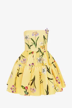 Skye Bustier Mini Dress - Wild Flower in Sorbet