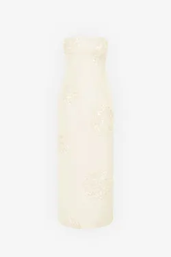 Rayna Embellished Bustier Maxi Dress - Cream