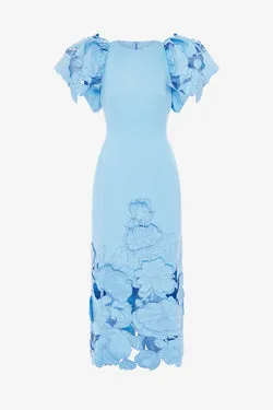 Lucinda Appliqué Maxi Dress - Cornflower Blue