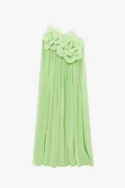 Jaclyn Draped Floor Length Dress - Juniper Green