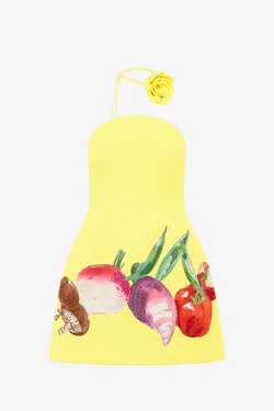 Zaria Bustier Mini Dress - Harvest Print