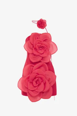 Floret Mini Dress - Scarlet