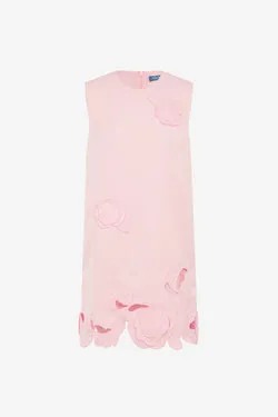 Yvonne Appliqué Mini Dress - Blush Pink