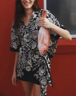 Aluna Mini Skirt Noir Bloom