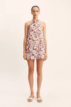 LUNA HALTER MINI DRESS - LILY GARDEN