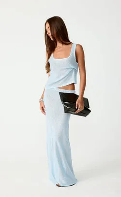 Lulah Maxi Skirt (Baby Blue)